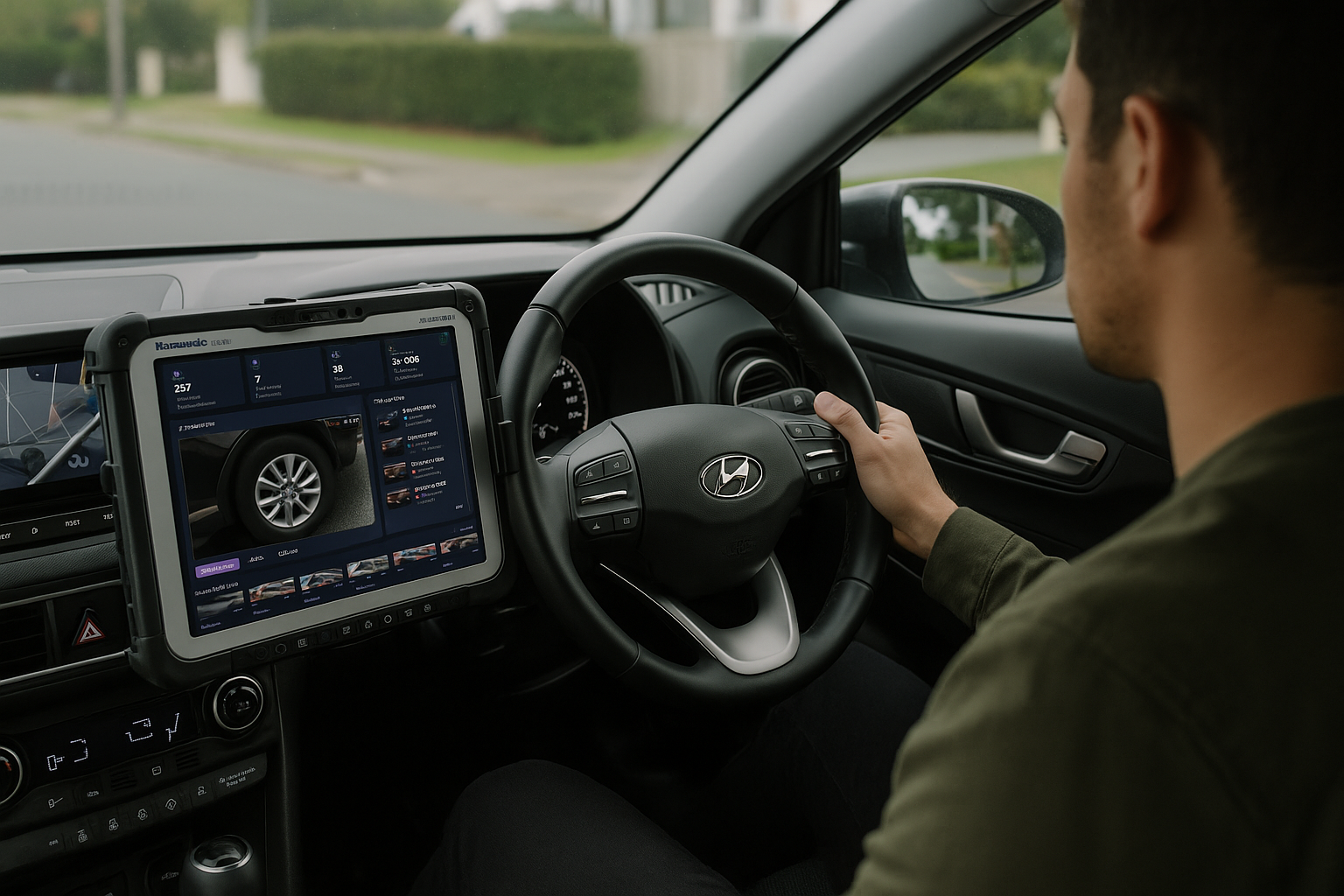 Officer using Digital Chalking mobile app